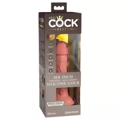   King Cock Elite 6 - consolador realista vibrador 15cm - color piel oscura
