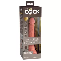   King Cock Elite 7 - vibrador con ventosa y control remoto 18cm - color natural