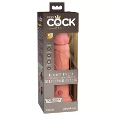   King Cock Elite 8 - consolador vibrador con ventosa 20cm - color natural