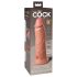 King Cock Elite 8 - vibrador con ventosa (20cm) - color piel