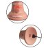 King Cock Elite 8 - vibrador con ventosa (20cm) - color piel