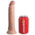 King Cock Elite 9 - consolador con ventosa vibrador 23cm - color piel