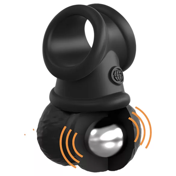 King Cock Crown Jewels - anillo vibrador negro