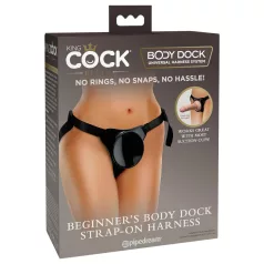   King Cock Elite Beginner's - arnés con dildo - realista - silicona negra