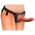 King Cock Elite Comfy - consolador con arnés (tono oscuro natural)