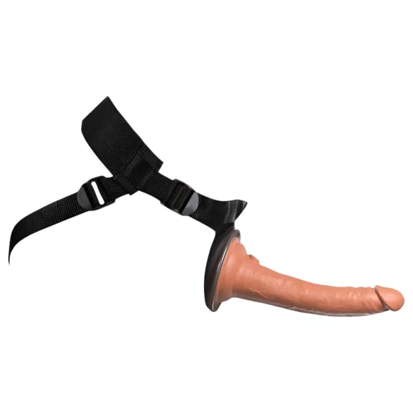 King Cock Elite Comfy - arnés con dildo realista - silicona marrón oscuro