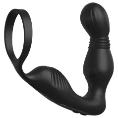   Anal Fantasy Elite - vibrador prostático con aro para pene - silicona negra