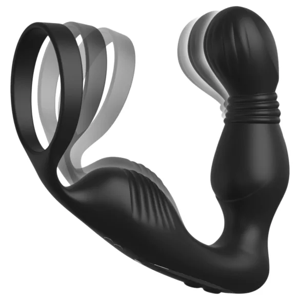 Anal Fantasy Elite - vibrador de próstata con anillo para el pene (negro)