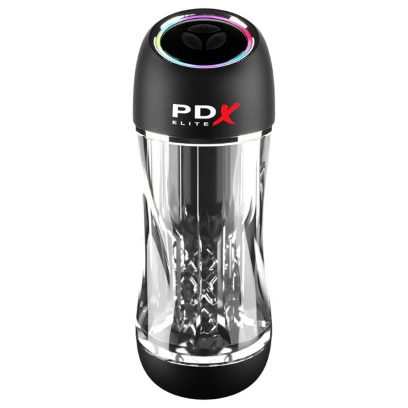 PDX ViewTube Pro - masturbador con succión y vibración (negro)