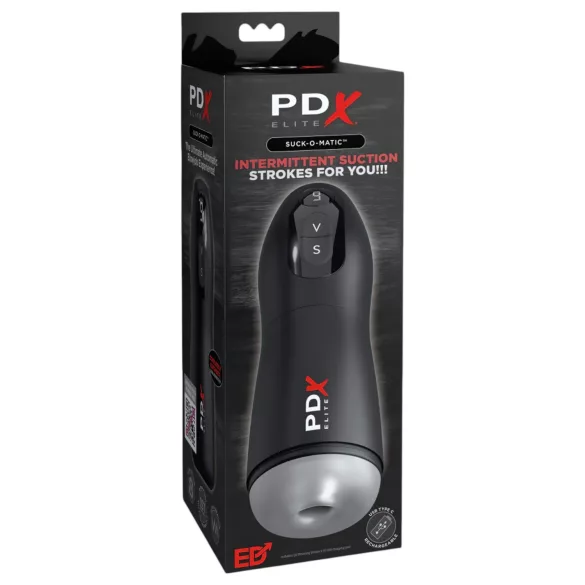 PDX Suck-O-Matic - masturbador automático con batería recargable (negro)