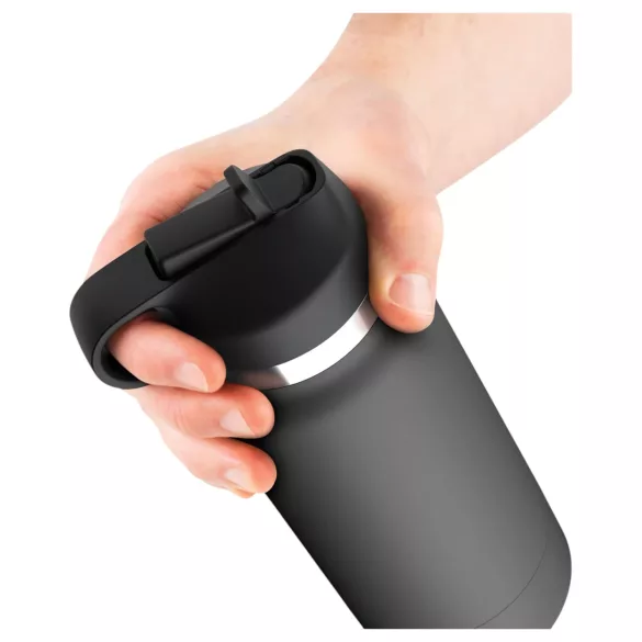 PDX - Fuck Flask Secret Delight - vagina artificial en cantimplora (negro-natural)