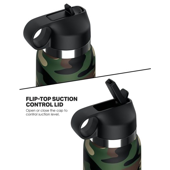 Fap Flask Happy Camper - masturbador discreto en botella - silicona verde/negro