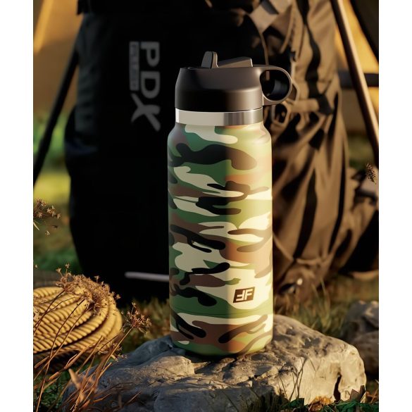 Fap Flask Happy Camper - masturbador discreto en botella - silicona verde/negro