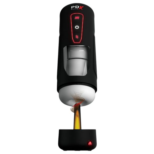 PDX Elite Milk Me Hotter - masturbador con calor (negro)