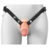 X‑TENSION Elite - consolador hueco con arnés (color natural)