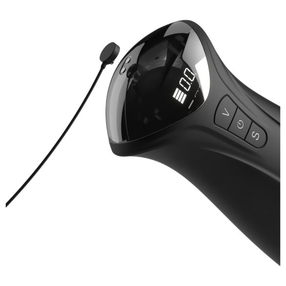 PDX Elite - masturbador succionador vibrador - silicona negra