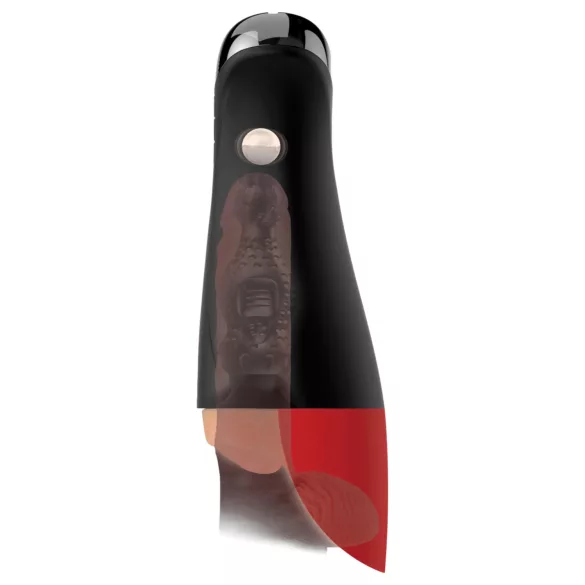 PDX Elite Fuck-O-Mat Pro XL - masturbador vibrador con succión estimulada (negro)