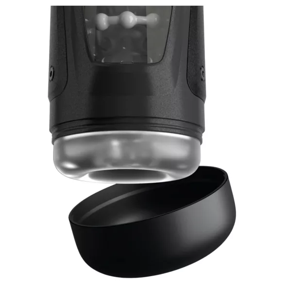 PDX Elite Moto-Bator Pro - masturbador impulsor con perlas y función de calor (negro)