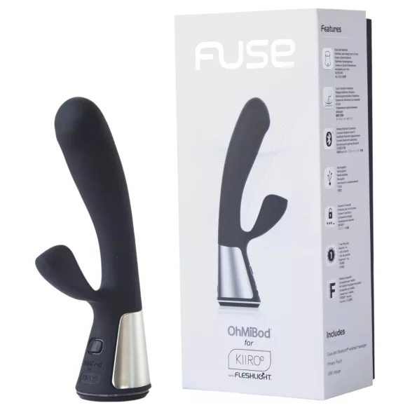 Fleshlight OhMiBod Kiiroo - Vibrador con brazo para clítoris controlado por app (negro)