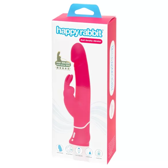 Happyrabbit - Vibrador con estimulador de clítoris - silicona dual density
