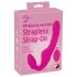Arnés sin tirantes con vibrador (rosa)