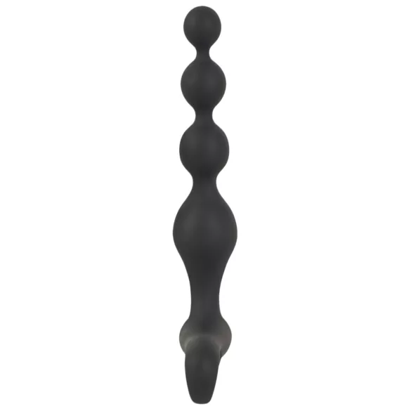 Black Velvets - vibrador anal con bolas - silicona negra