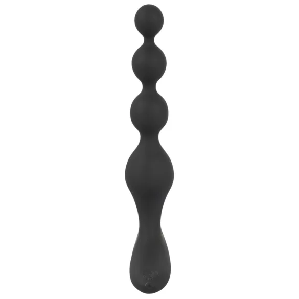 Black Velvets - vibrador anal con bolas - silicona negra