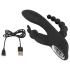 SMILE Triple - vibrador recargable triple impermeable silicona negro