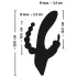 SMILE Triple - vibrador recargable triple impermeable silicona negro