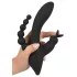 SMILE Triple - vibrador recargable triple impermeable silicona negro
