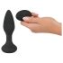 ANOS - Vibrador anal perlas giratorias (negro)
