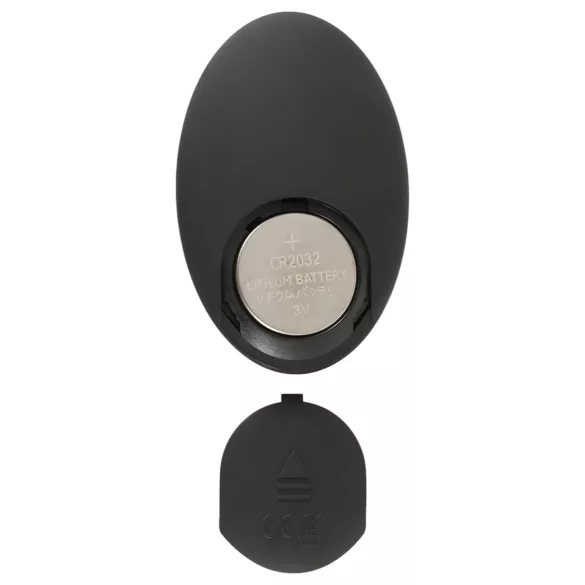 ANOS - vibrador anal rotatorio con cuentas - silicona negra