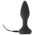 ANOS - Vibrador anal perlas giratorias (negro)