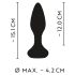 ANOS - Vibrador anal perlas giratorias (negro)
