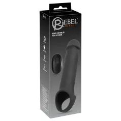  Rebel - funda para pene vibradora recargable con control remoto - silicona negra