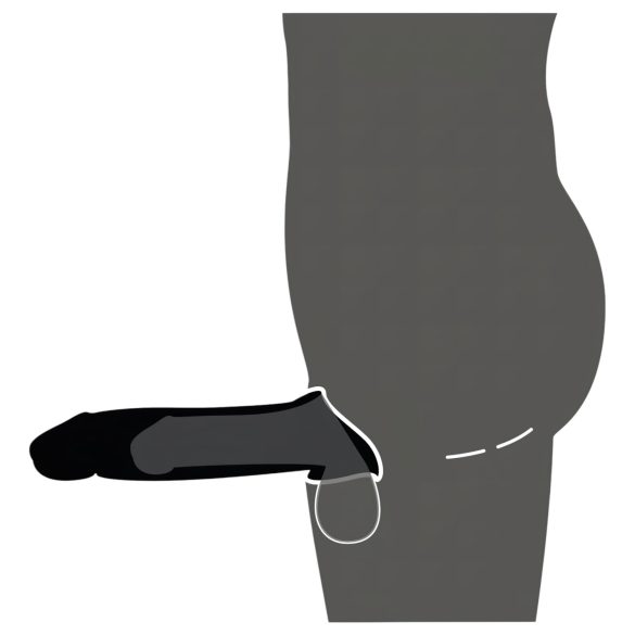 Rebel - funda para pene vibradora recargable con control remoto - silicona negra