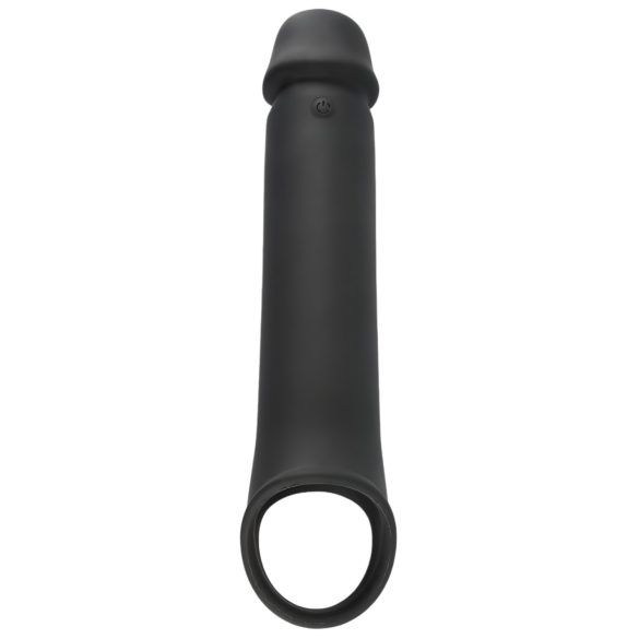 Rebel - funda para pene vibradora recargable con control remoto - silicona negra