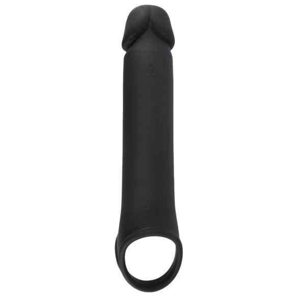 Rebel - funda para pene vibradora recargable con control remoto - silicona negra
