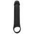 Rebel - funda para pene vibradora recargable con control remoto - silicona negra