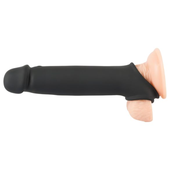 Rebel - funda para pene vibradora recargable con control remoto - silicona negra