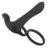 Black Velvets - vibrador pareja y anillo pene recargable 2en1 - silicona negra