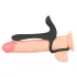 Black Velvets - vibrador pareja y anillo pene recargable 2en1 - silicona negra