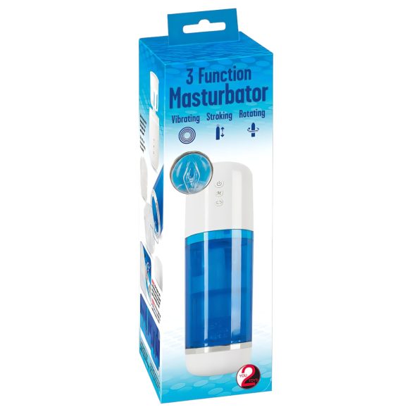 You2Toys - masturbador rotativo con batería (azul y blanco)