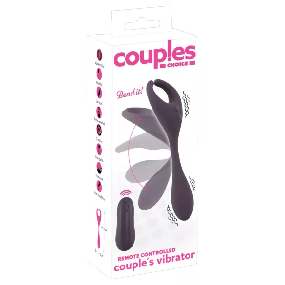Couples Choice - vibrador doble motor recargable control remoto silicona lila