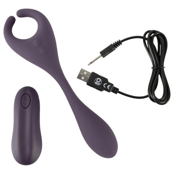 Couples Choice - vibrador doble motor recargable control remoto silicona lila