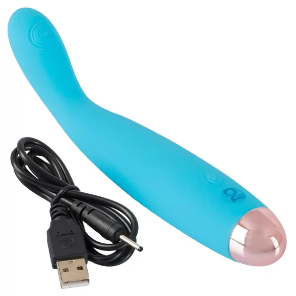 Cuties Mini - vibrador punto G recargable impermeable silicona turquesa