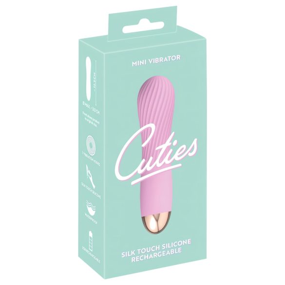 Cuties Mini - Vibrador espiral rosa, recargable y resistente al agua