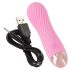 Cuties Mini - Vibrador espiral rosa, recargable y resistente al agua