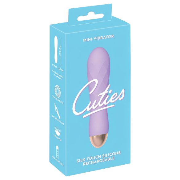 Cuties Mini - recargable, impermeable, vibrador de rejilla (morado)