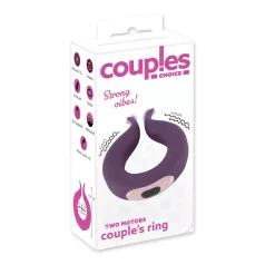   Couples Choice - anillo para pene recargable doble motor silicona lila